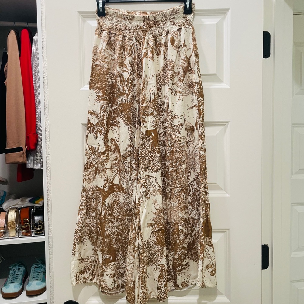 Scandal Wide Legged Patterned Boho Pants